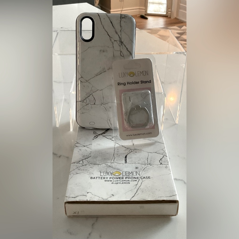 iPhone Battery Case with Ring Holder Stand